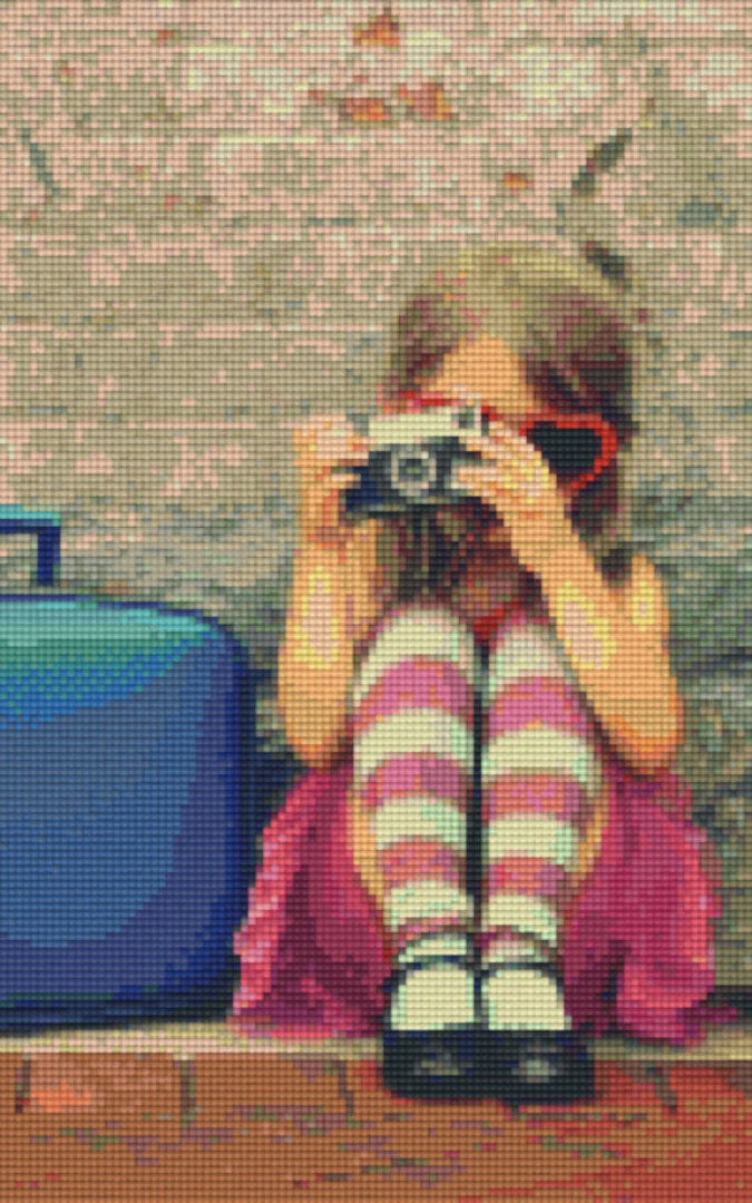 Photograph Girl Eight [8] Baseplate PixelHobby Mini-mosaic Art Kit image 0